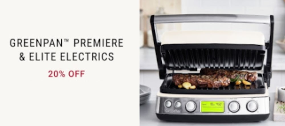 20% Off Greenpan Premiere & Elite Electrics