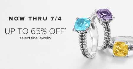 Up to 65% Off Select Fine Jewelry