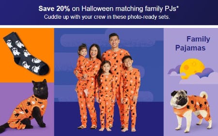Save 20% on Halloween Matching Family PJs