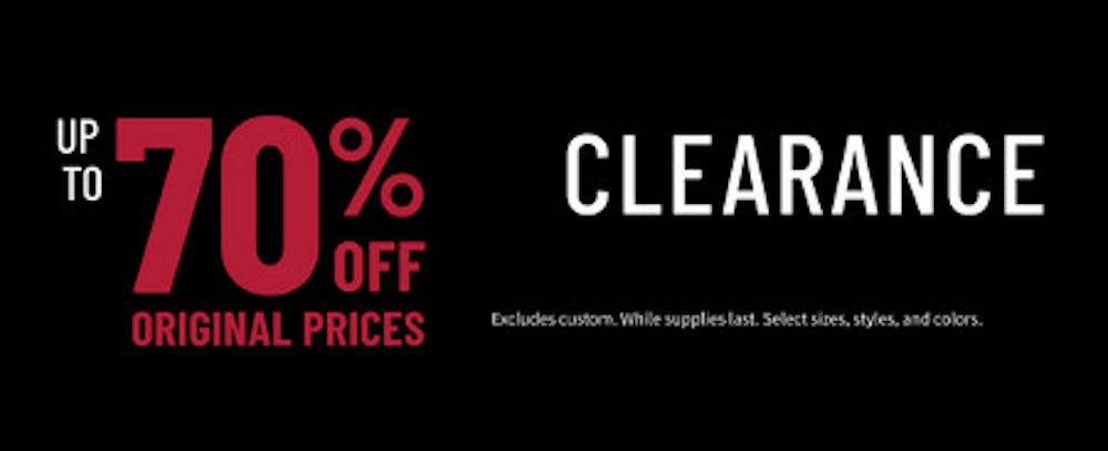 Clearance Up to 70% off Original Prices