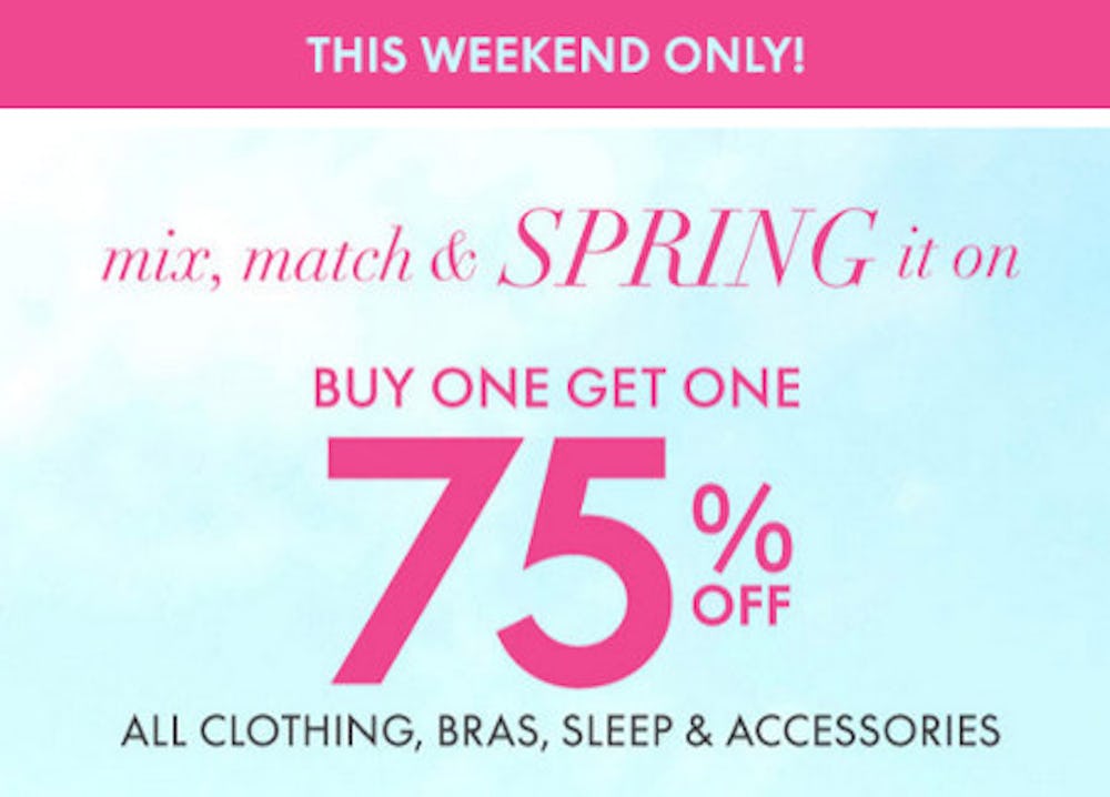 Antelope Valley Mall ::: Deal ::: Buy One, Get One 75% off All Clothing,  Bras, Sleep and Accessories ::: Lane Bryant