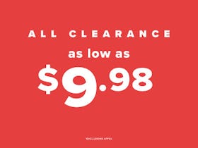 All Clearance As Low as $9.98
