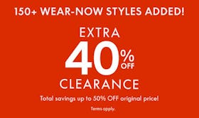 Extra 40% off Clearance
