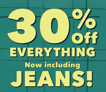 30% Off Everything from American Eagle Outfitters