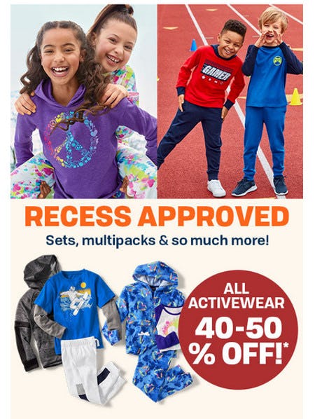 All Activewear 40-50% Off from The Children's Place