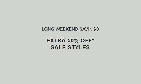 Extra 50% Off Sale Styles