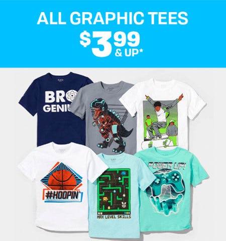 All Graphic Tees $3.99 and Up
