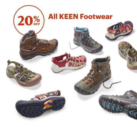 20% Off All KEEN Footwear