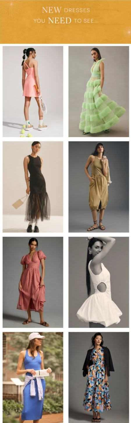 New Dresses You Need To See from Anthropologie