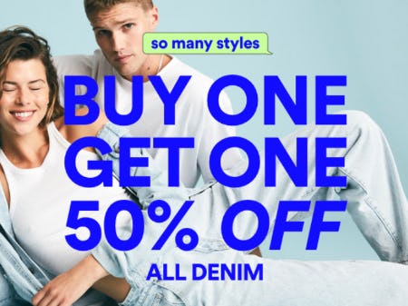 BOGO 50% Off All Denim from Cotton On