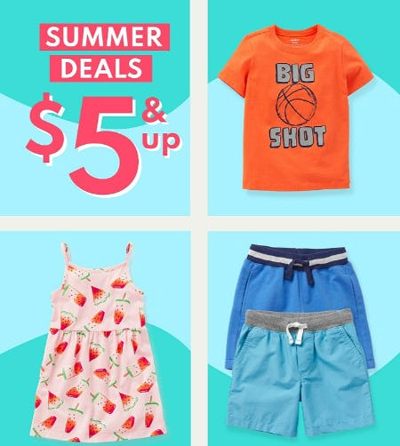 Summer Deals $5 & Up from Carter's