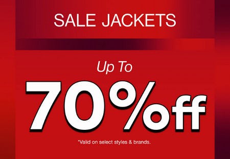Sale Jackets Up to 70% Off