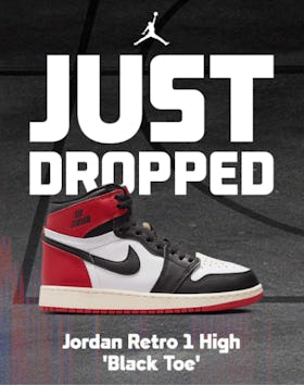 Just Dropped: Jordan Retro 1 'Black Toe