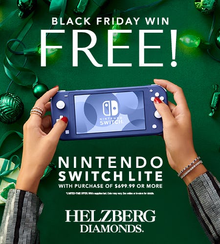 FREE NINTENDO SWITCH LITE WITH PURCHASES ON $699.99+ from Helzberg Diamonds