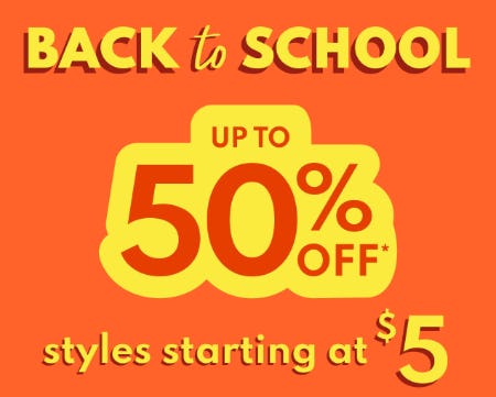 Back to School Styles Up to 50% Off from Carter's