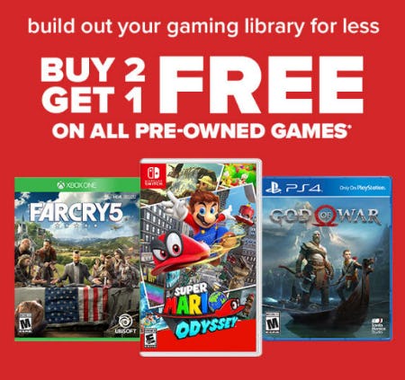 B2G1 Free All Pre-Owned Games from GameStop