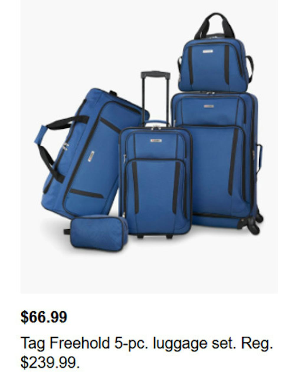 $66.99 Tag Freehold 5-pc. Luggage Set