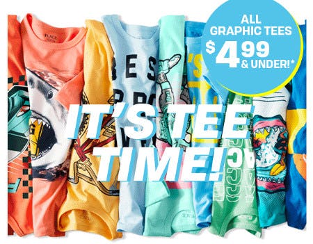 All Graphic Tees $4.99 and Under from The Children's Place
