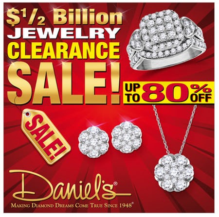 Daniel's Jewelers Half Billion Dollar Jewelry Clearance Sale from Daniel's Jewelers