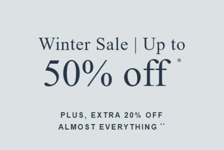 Winter Sale: Up to 50% Off