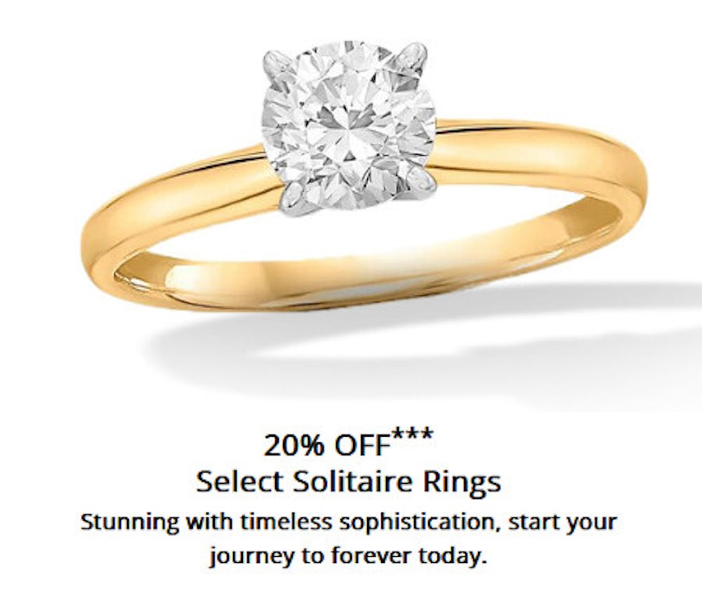 20% Off Select Solitaire Rings