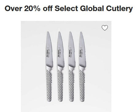 Over 20% Off Select Global Cutlery from Crate & Barrel
