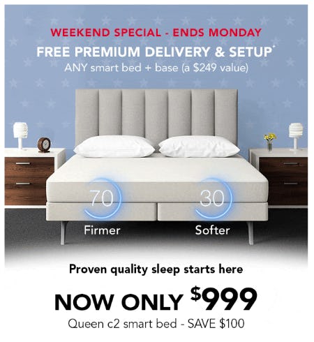 Now Only $999 Quenn c2 Smart Bed from Sleep Number