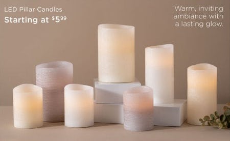 LED Pillar Candles Starting at $5.99