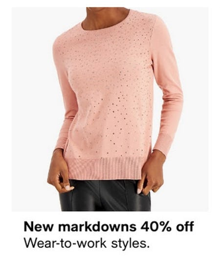 40% Off Wear-to-Work Styles from macy's