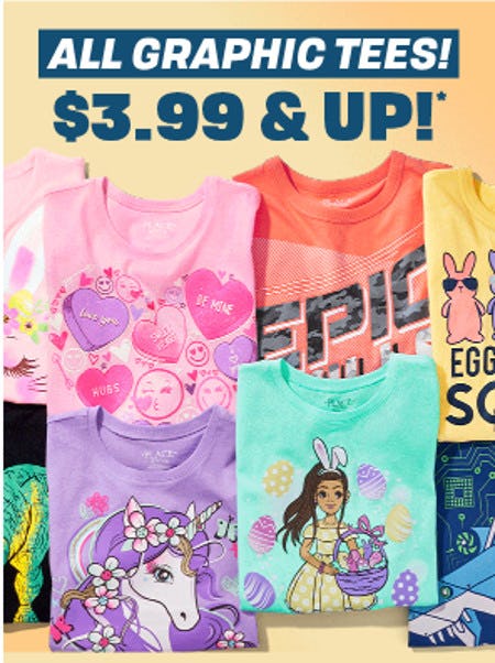 All Graphic Tees $3.99 & Up from The Children's Place Gymboree