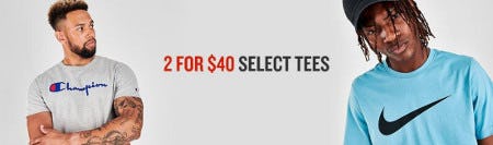 2 for $40 Select Tees from JD Sports