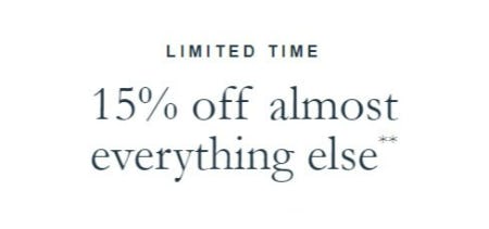 15% Off Almost Everything Else from Abercrombie & Fitch