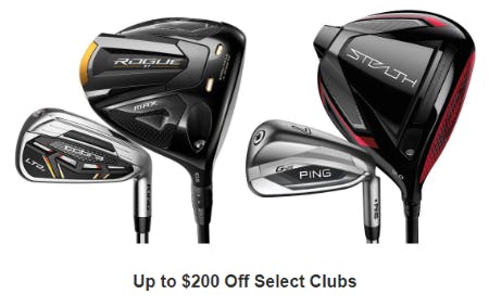 Up to $200 Off Select Clubs from Golf Galaxy