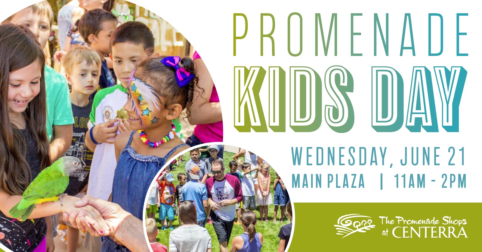 Promenade Kids Day | Wednesday, June 21st from 11am to 2pm
