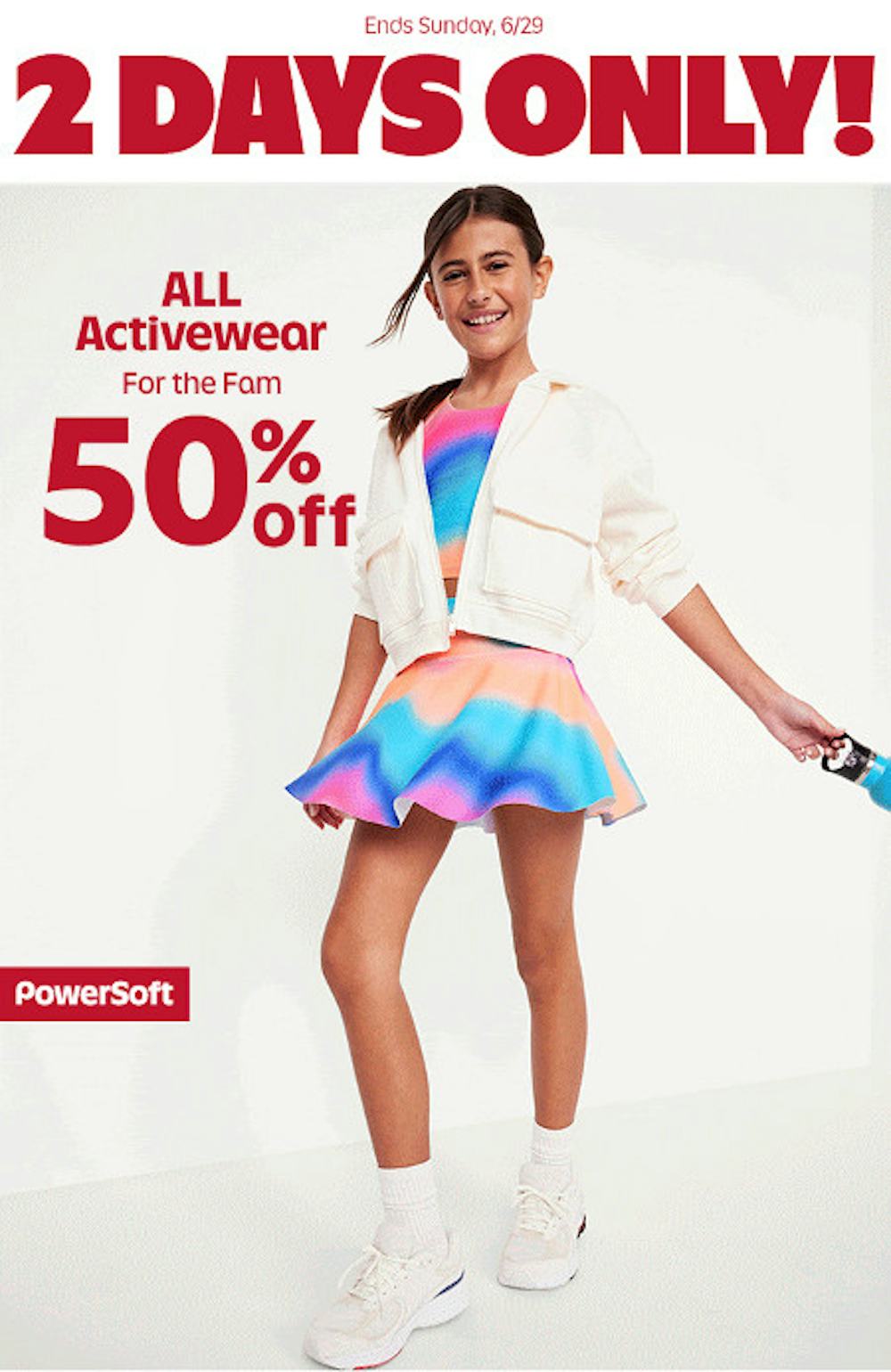 50% off All Activewear for the Family