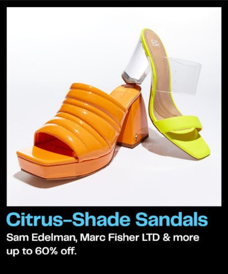 Citrus-Shade Sandals Up to 60% Off