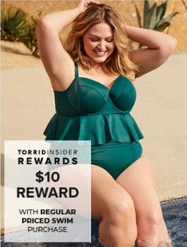$10 Swim Reward With Regular Price Swim Purchase from Torrid