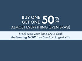 Buy One, Get One 50% off  Almost Everything