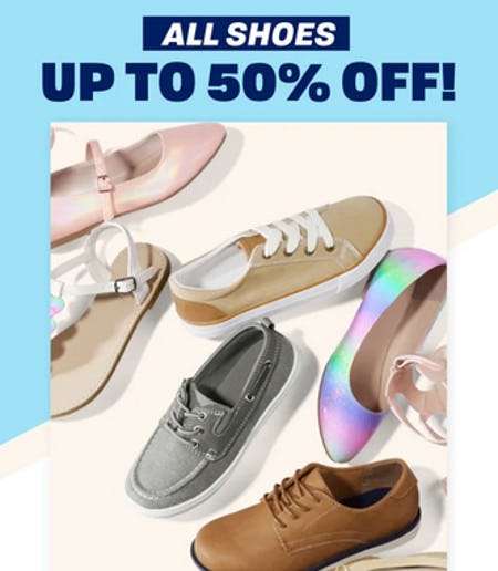 All Shoes Up to 50% Off from The Children's Place