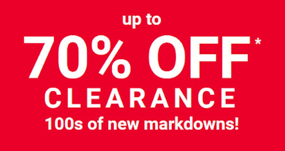 Up to 70% off Clearance