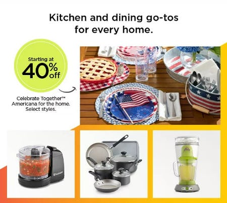 Starting at 40% Off Celebrate Together Americana For The Home from Kohl's