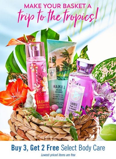 Buy 3, Get 2 Free Select Body Care from Bath & Body Works