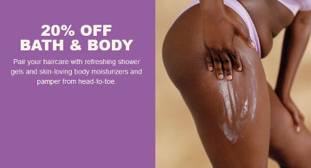 20% Off Bath & Body
