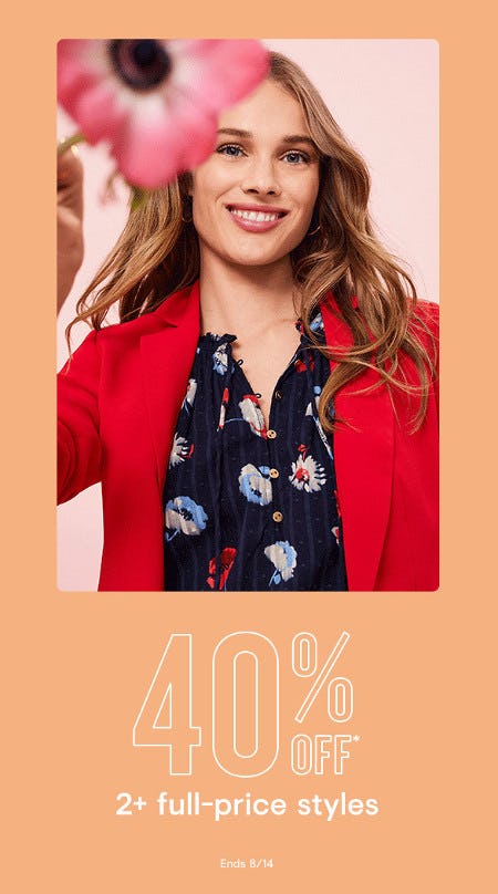 40% Off 2+ Full-Price Styles from Loft