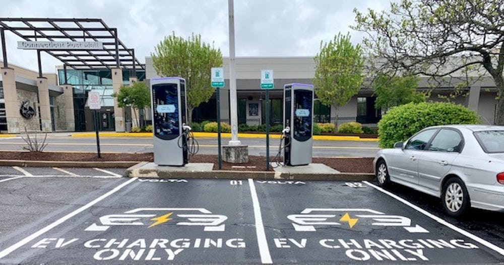 Connecticut Post Mall Store Volta Charging Station