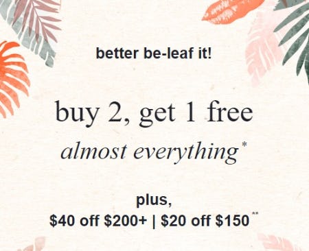 B2G1 Free Almost Everything from Abercrombie Kids