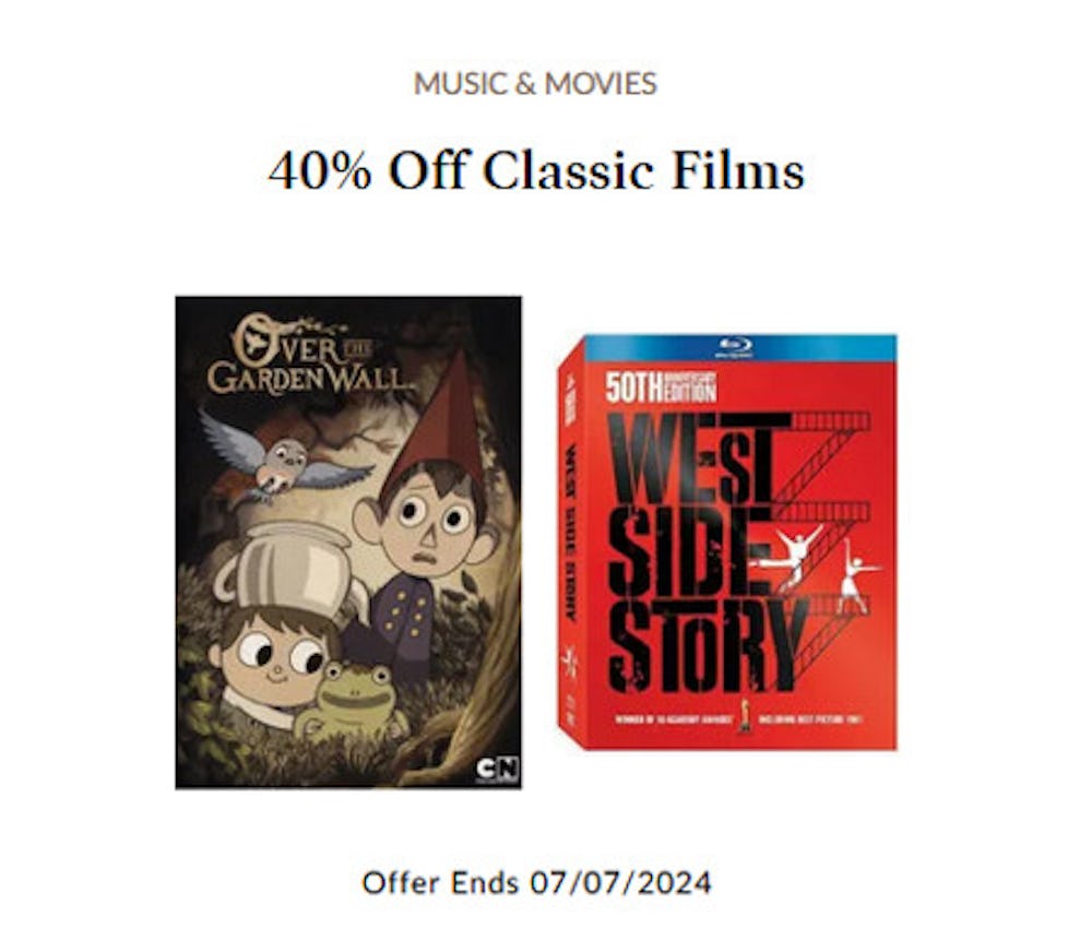 40% Off Classic Films