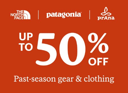 Up to 50% Off Past-Season Gear & Clothing