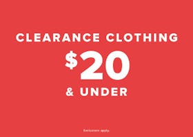 Clearance Clothing $20 and Under