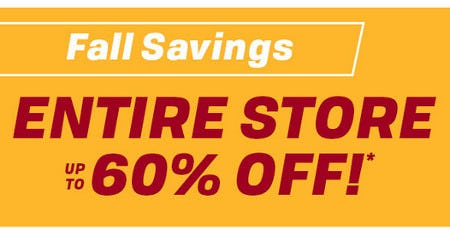 Entire Store Up to 60% Off